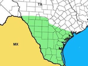 Photo of Texas range map for the Texas Indigo Snake.